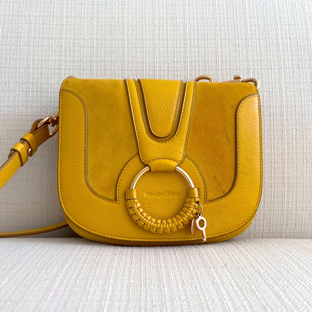 See By Chloe crossbody yellow leather bag